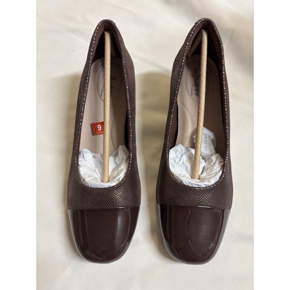 Clarks Diva Shoes Burgundy Color Size 9M New/box